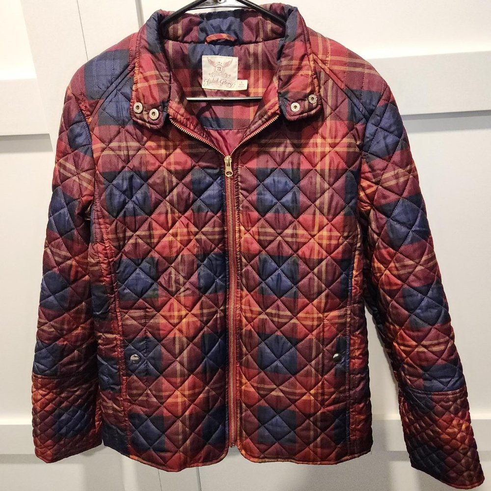 Faded Glory Woman's Plaid Padded Jacket Large